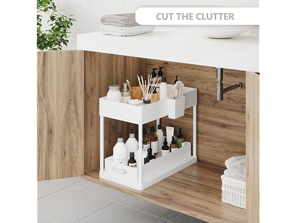 Under Sink Organizers and Storage White (1-Pack)