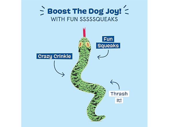 Barkbox Ssssssssteve Dog Toy | Plush Snake