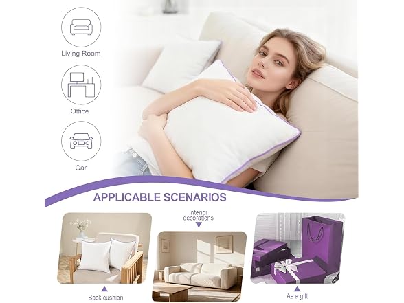 Wuuyuef 20x20 Pillow Inserts, 2-Pack