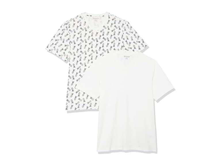 White, Pineapple Print