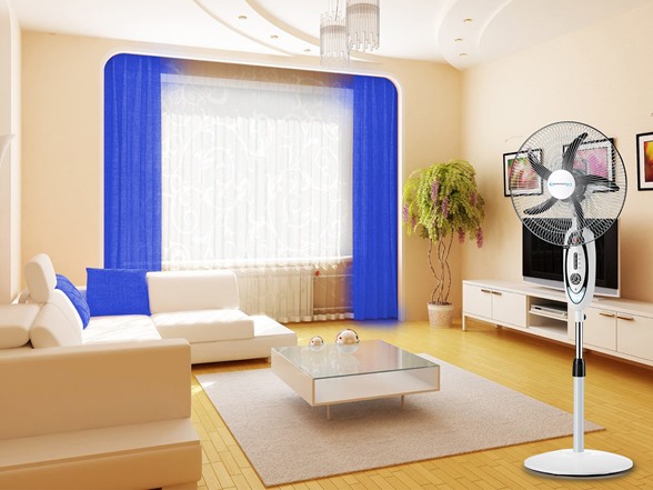 18” Rechargeable Fan with LED & Powerbank