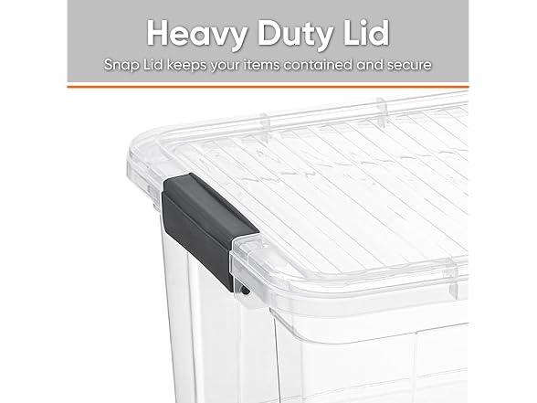 Superio Clear Storage Box with Lid, 36 Quart 10 Pack