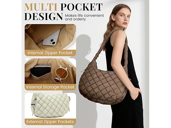 Large Puffer Bag | Quilted