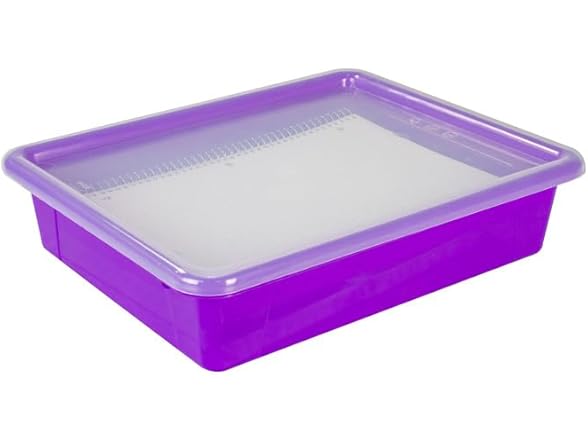 Storex Storex Flat Storage Tray with Lid
