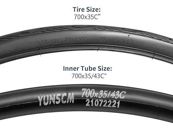 YUNSCM 700x35C Bike Tires & Tubes, 2-Pack