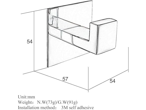 Self Adhesive Bathroom Towel Hook