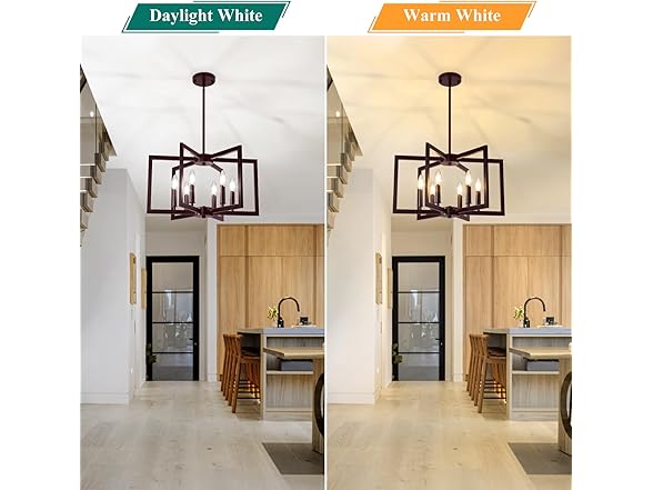 6-Light Chandelier, Farmhouse Dining Room Light Fixture