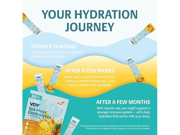 VDY Sea Moss Electrolytes Powder Packets