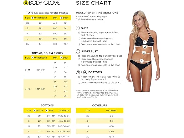 Body Glove Women's Bikini Black (F)