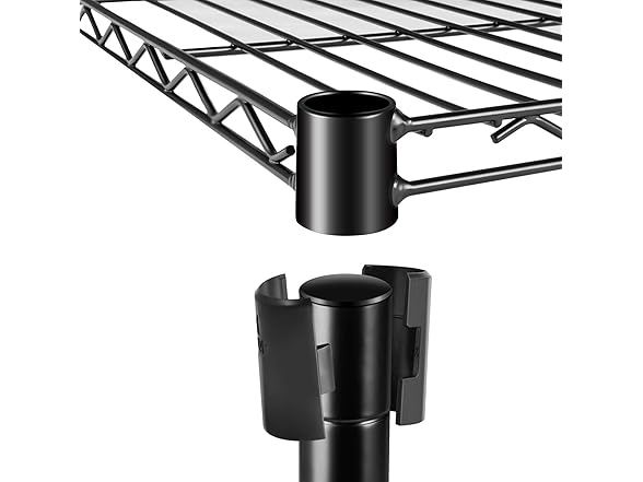 Simple Deluxe Heavy Duty 4-Shelf Black Storage Shelving Unit