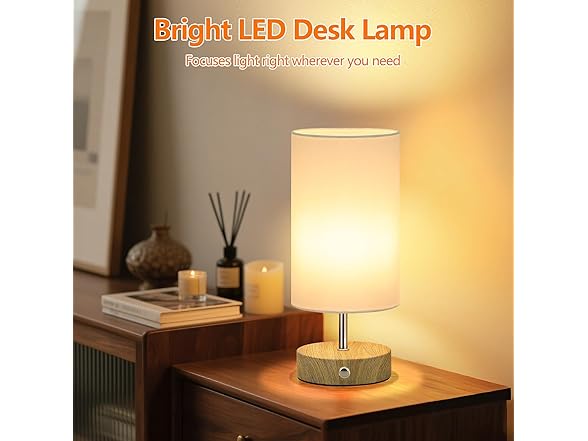 TOBUSA 2-Pack Rechargeable Table Lamps