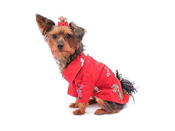 Hawaiian Matching Pattern Dog Aloha Shirt in
