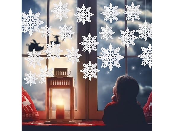 Ryangic 3D Christmas Snowflakes 18PCS Wonderland