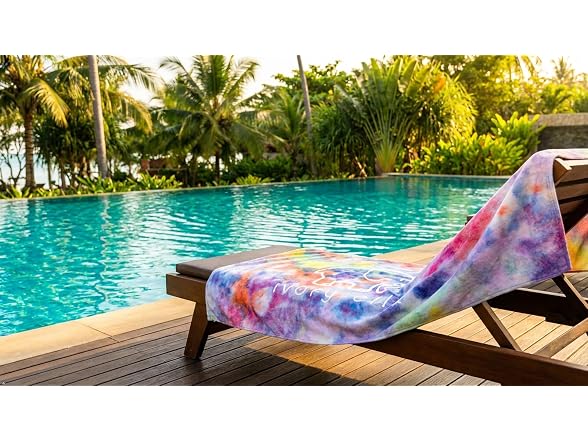 Ivory Ella, Beach Towel, Rainbow Cloud Tie Dye