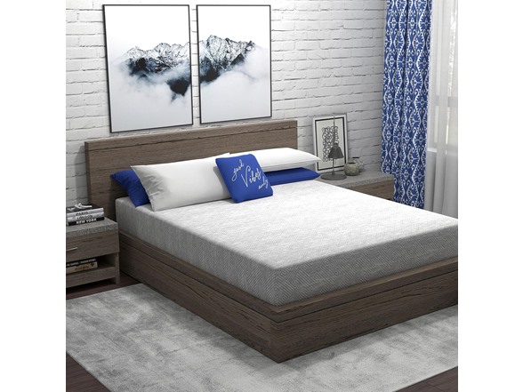 Vibe Heather Grey Gel Memory Foam Queen Mattress