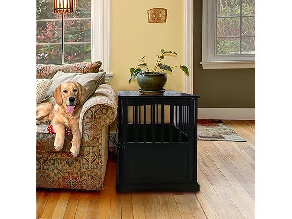 Casual Home Wooden Large Pet Crate, End Table