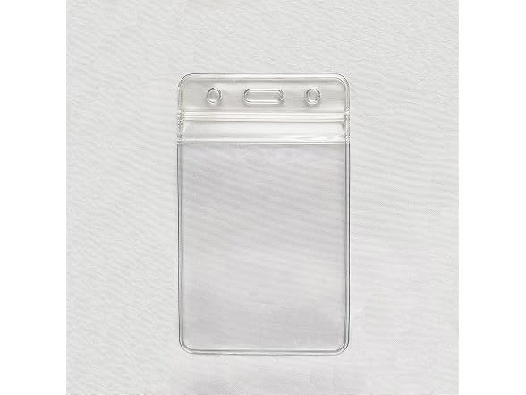 100 Pcs Clear Plastic Vertical Name Tag