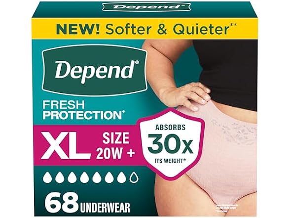 Depend 68count Fresh Protection Adult