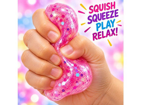 Squishy 2.2" Cube Sensory Toy Glitter