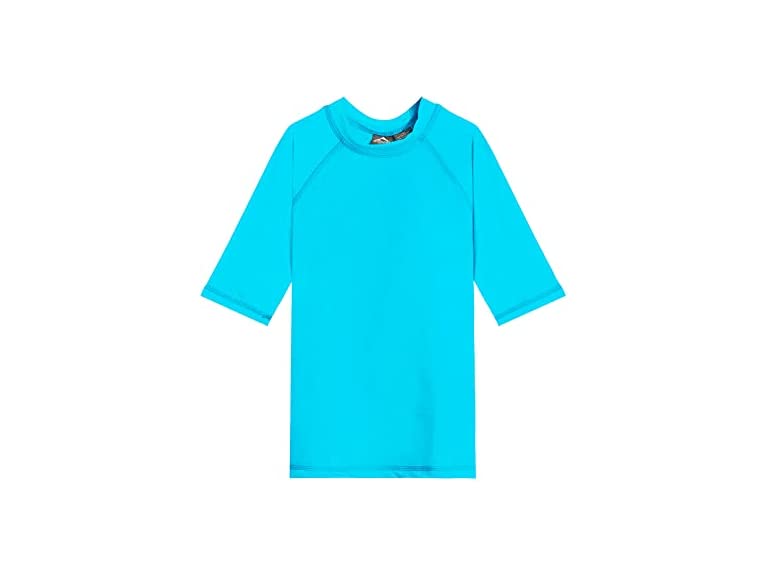 Kanu Surf Big Boys' Fiji UPF 50+ Sun Protective Rashguard, Aqua, Large (12)