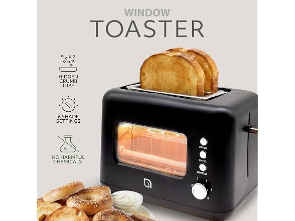 WILLOW Eco Series 2 Slice Toaster with Clear-View Window