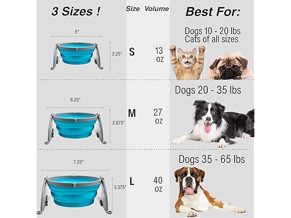 Loving Pets Bella Roma Collapsible Dog Bowls