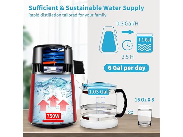 VEVOR 1.1Gal Water Distiller