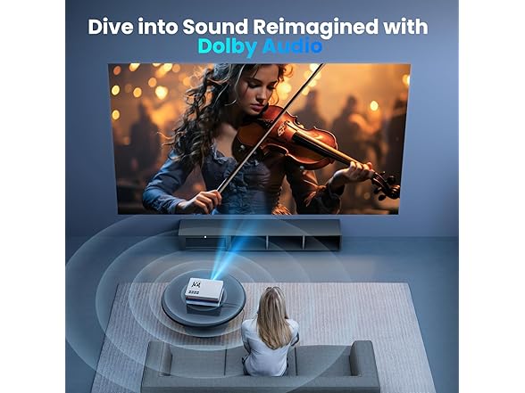 FUDONI 1080P Projector with WiFi and Bluetooth