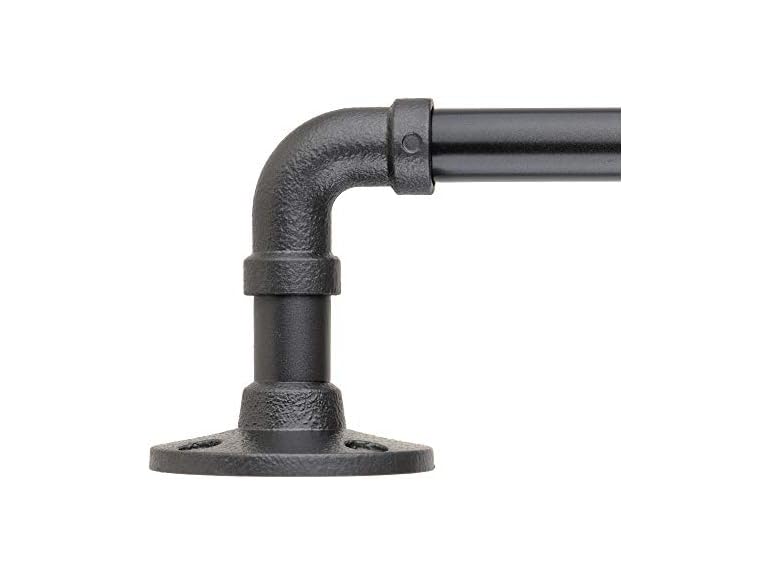 Decopolitan 5/8" Pipe Curtain Rod Set, 28 to 48"