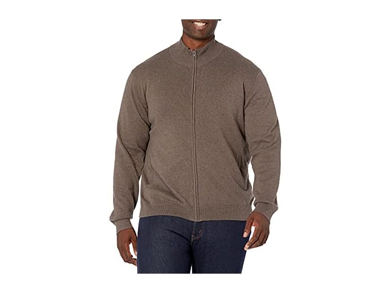 Amazon Essentials Men Cotton Full-zip Sweater