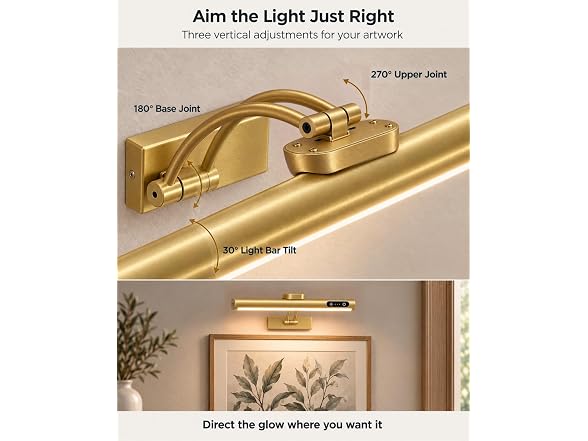 VARICART Wireless Picture Light, 16", 4