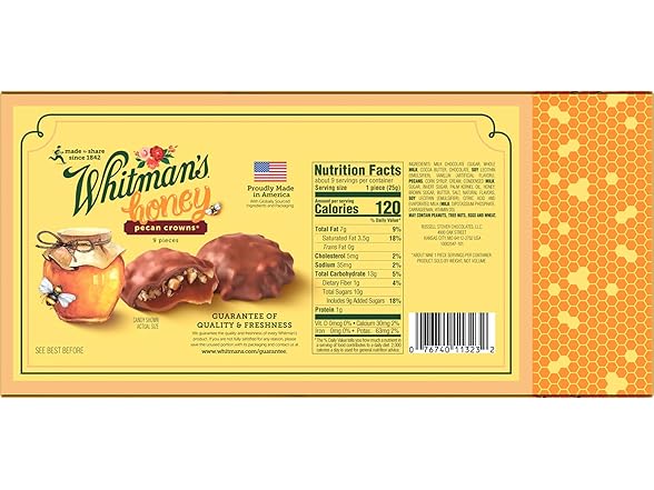 Whitmans Honey Pecan Crowns Gift Box 8oz