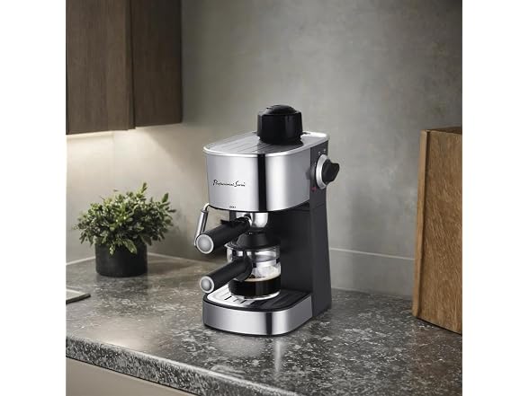 Professional Series 4-Cup Espresso Maker with Milk Frother