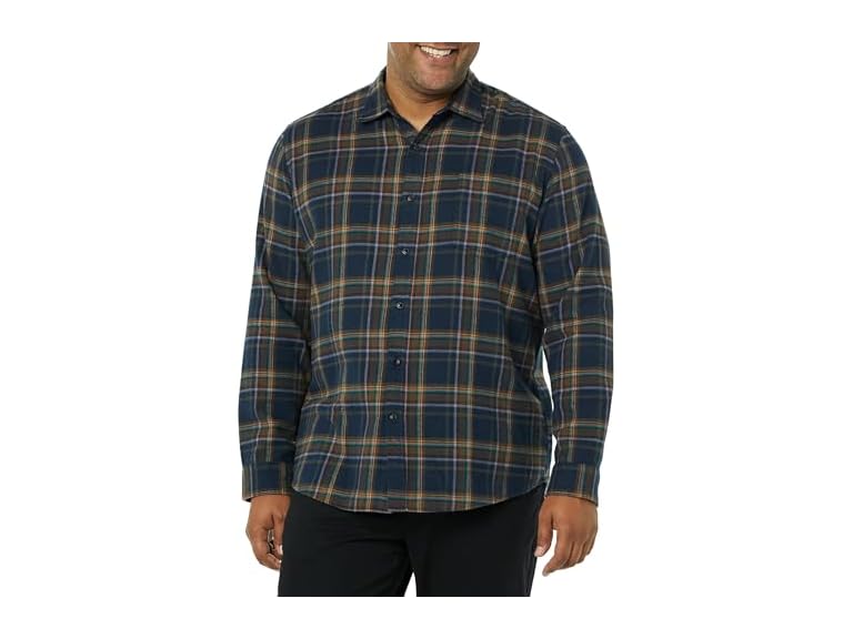 Brown Dark Navy Plaid