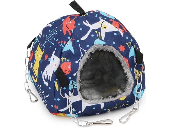 Wontee Bird Plush Hammock Parrot Hanging Snug