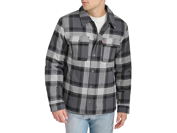 Grey Black Plaid Filled