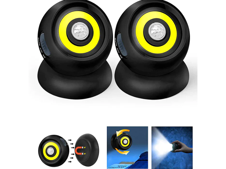 Hakol BH-736-BLACK 2 Pack 500 Lumens Motion Senso