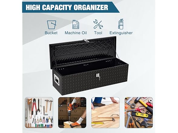 OUTLANE Heavy Duty Aluminum Underbody Truck Tool Box 