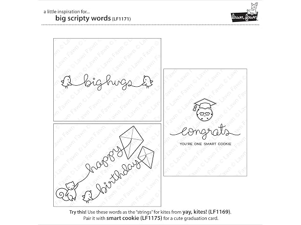 Lawn Fawn Dies - Big Scripty Words