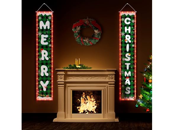 SESIIduo Green Plaid Christmas Decoration C