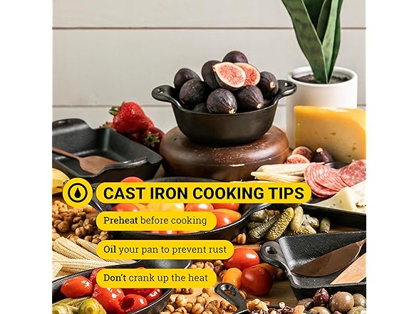 Lodge Round Cast Iron Mini Server (Pack of 4)