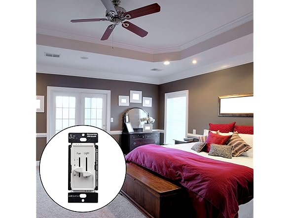 2PK ENERLITES Ceiling Fan Control & Dimmer Light Switch