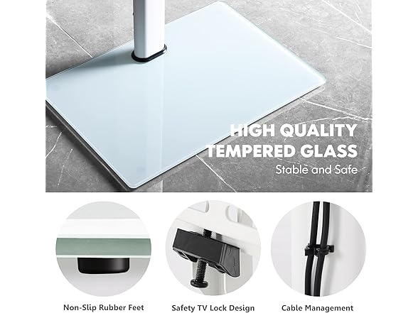 FITUEYES Floor TV Stand | 2 Shelves