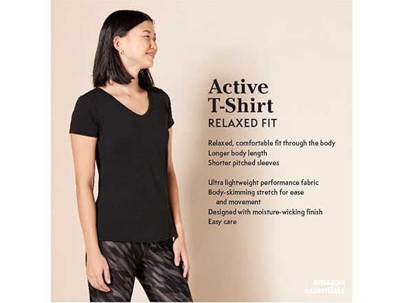 Women's Active Quick Dry Tech V-Neck T-Shirt (2Pk)