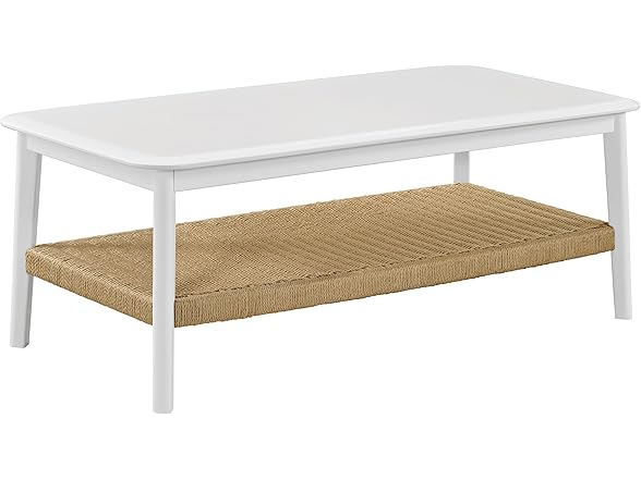 Alaterre Furniture Calais 48 Inch Rectangular Wood Coffee Table