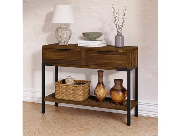 Bme Millie Farmhouse Solid Wood Console Table