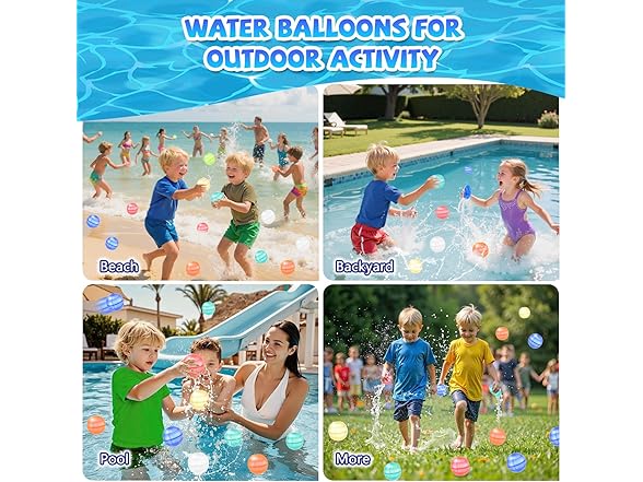 Reusable Water Balloons 48-Pack