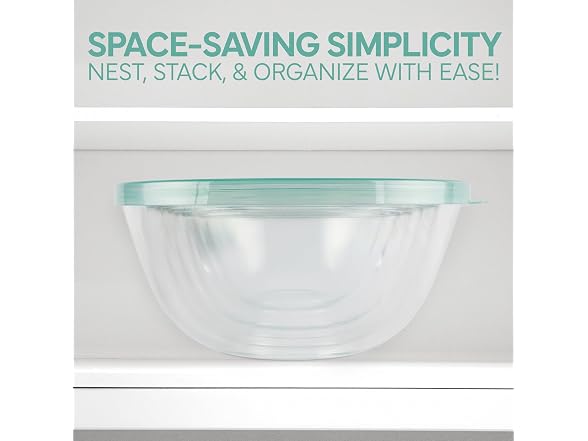 12-Piece Glass Mixing Bowl Set