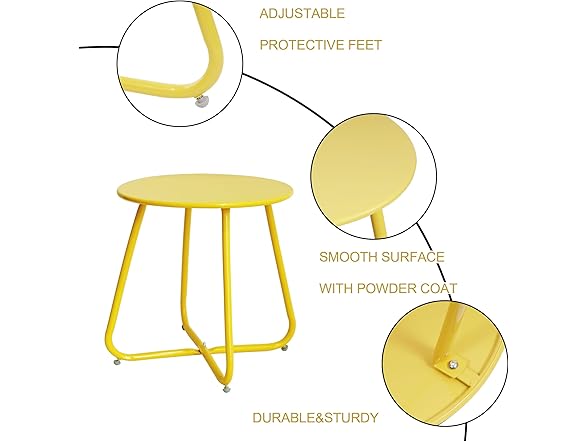 Elevon E-Coated Steel Side Table