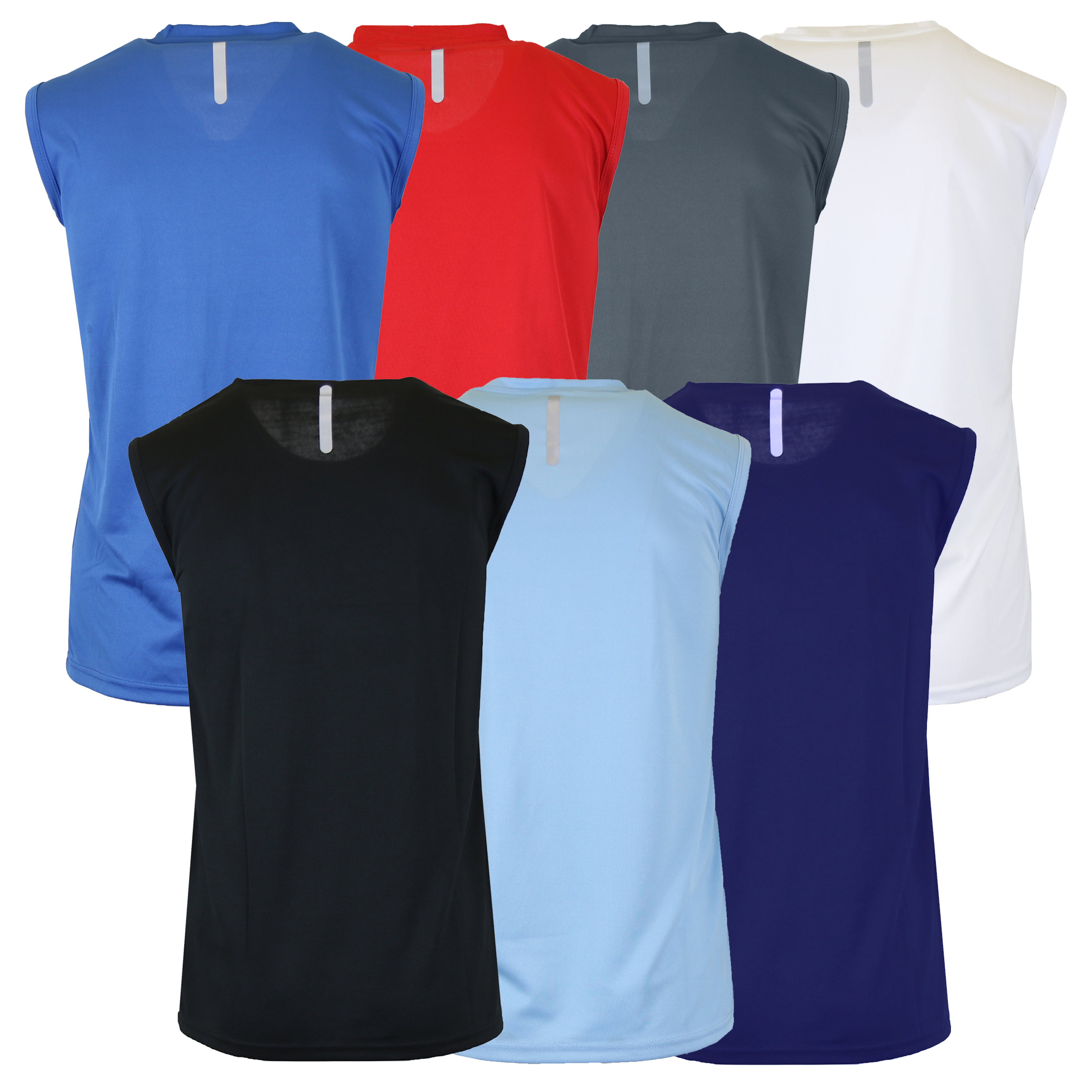 5-Pk Mens Moisture Wicking Muscle Tee - Gallery 11
